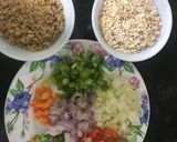A picture of step 1 of Soya Oats Veg Kebaba.