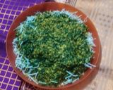 A picture of step 6 of Kerala style palak thoran.