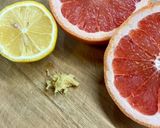 A picture of step 2 of Ginger-Kissed Grapefruit Juice.