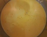 A picture of step 2 of Basbousa soaked in Orange & Honey syrup.