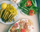 A picture of step 5 of Hummus Fatteh.