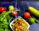 A picture of step 4 of Bengali Aloo Kabli Chaat.