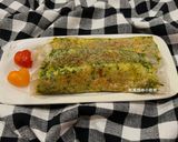 A picture of step 10 of Chive and Rice Paper Egg Pancakes.
