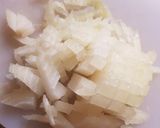 A picture of step 2 of Potato chickpea dish.
