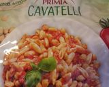 A picture of step 1 of Cavatelli e ceci.