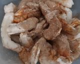 A picture of step 1 of Prawns tempura.