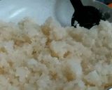 A picture of step 3 of Coconut Burfi / Kobbari Mitai.