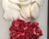 A picture of step 1 of Japanese Beef with Rice.
