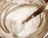 A picture of step 2 of Dalgona Coffee Cake.