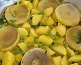 Une image de l'étape 3 de Tajine boulettes pomme de terre petits pois et fond d'artichaut.
