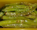 A picture of step 6 of Fried Green Chillies.