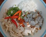 Foto langkah ke 2 dari resep Bothok Jamur Tiram Tahu Udang.