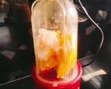 A picture of step 2 of Lychee Mango Smoothie.
