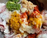 A picture of step 1 of Mutton Curry - Bengali style.