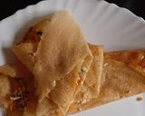 A picture of step 6 of Moong dal stuffed chilla wraps.
