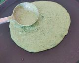 A picture of step 3 of Liquid Dough Palak Paratha.