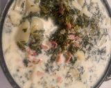 A picture of step 3 of Potato soup. 🙂 (hart made). 🙂.
