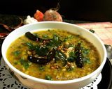 A picture of step 5 of Gongura Pappu.