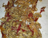 Foto del paso 3 de la receta: Pizza trenzada de pollo, champiñones y ternera a mi manera