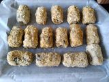 Croquetas de setas, queso azul y queso philadelphia sin bechamel