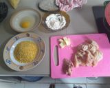 Foto langkah ke 2 dari resep Chiken cordon bleu homemade.
