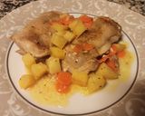 Foto del paso 4 de la receta: Pollo en salsa con patatas fritas y zanahorias rápido de hacer