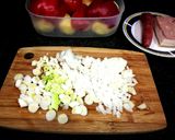 Foto del paso 2 de la receta Guiso de patata y guisante con chorizo y bacon ahumado