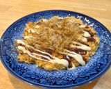 Hình bước làm 4 của món Bánh xèo Nhật Bản Okonomiyaki (Tôm, cá ngừ)