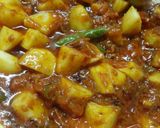 A picture of step 2 of Chana Aalu ka salan and Roti.