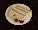A picture of step 35 of White Chocolate Layered Torte with Rasberry and White Chocolate Cream.