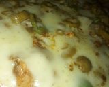 A picture of step 6 of Chicken Tikka pizza.