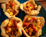 ইন্দো মেক্সিকান চাট অন ব্রেড টার্টলেট (Indo Mexican Chaat on Bread Tartlet Recipe in Bengali) রেসিপি ধাপ - 8 ছবি