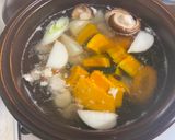 A picture of step 7 of Houtou Udon Noodle with Pumpkin Miso soup.
