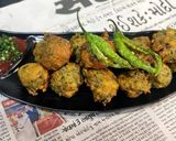 A picture of step 4 of Methi Na Gotaમેથી ના ગોટા मेथी ना गोटा.