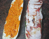 Foto del paso 4 de la receta: Bocadillo de lomo adobado, salteado de pimiento y huevo frito