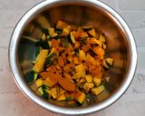 A picture of step 3 of Punjabi mango pickle.