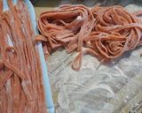A picture of step 3 of Red Lentil Tagliatelle with Sage and Walnut Pesto.