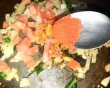 A picture of step 2 of Banana flower asian style.