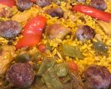 Foto del paso 26 de la receta: Paella valenciana de carne, albóndigas y verdura variada
