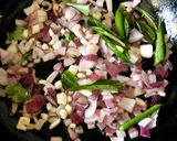 A picture of step 2 of Gongura Chicken (Chicken Cooked with Sorrel Leaves - Andhra Style).