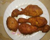 A picture of step 6 of Chicken Tikka biryani & crispy chicken pieces.