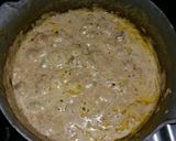 A picture of step 9 of Cream of mushroom chicken livers.