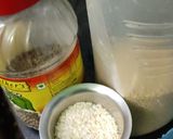 A picture of step 1 of Green moong dal,yellow spited moong dal dosa chutney.