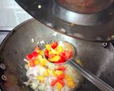 A picture of step 3 of Palak corn sabji or spinach corn ki sabji.