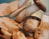 Hình bước làm 4 của món Món steak, bông cãi nướng và nấm sò