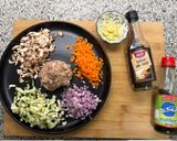 Foto del paso 1 de la receta: Dumplings con papel de arroz