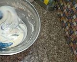 A picture of step 2 of 3 color cream cake.