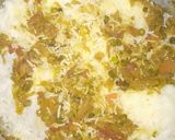 A picture of step 4 of Veg dryfruit biryani.