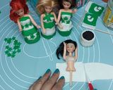 A picture of step 3 of Mini Readymade cupcakes fondant dolls 🇵🇰.