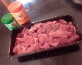 A picture of step 1 of Dry fry nyama.